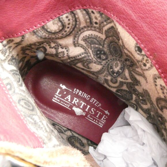 L'Artiste by Spring Step Sprint Step Natia Leather Ankle Boots Brown Women's :9 - Picture 11 of 14